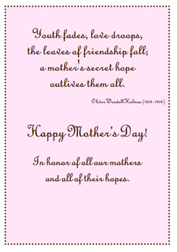 Mother’s Day Card Inside
