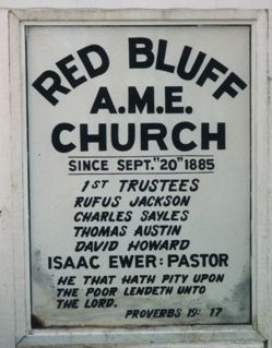 Red Bluff AME Sign